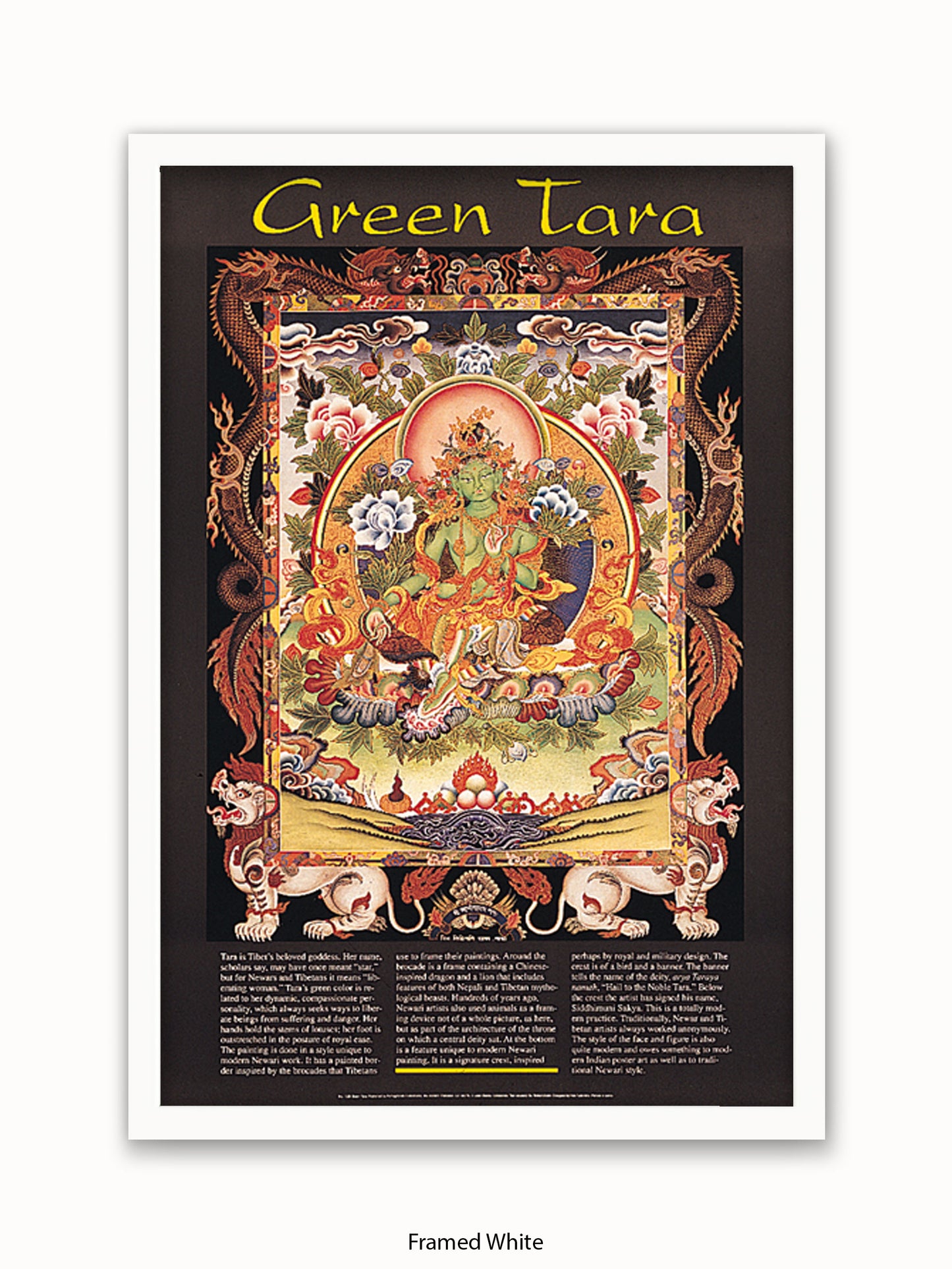 Green Tara Buddhist Meditation Poster