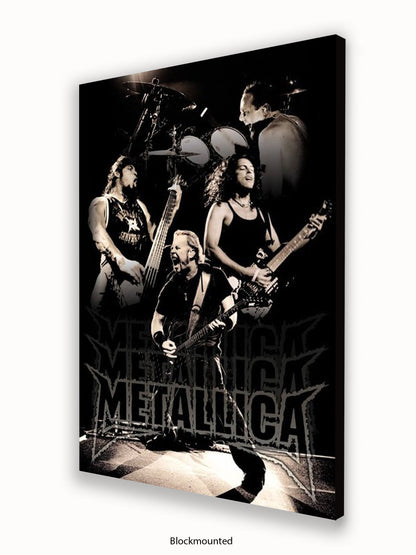 Metallica   b&w   Live Poster