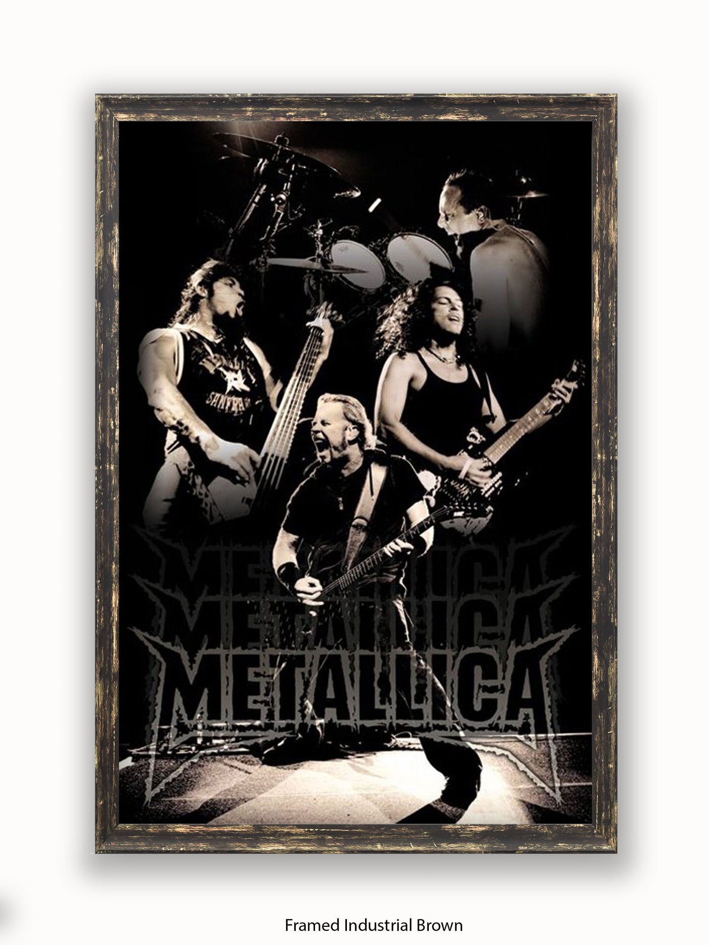 Metallica   b&w   Live Poster