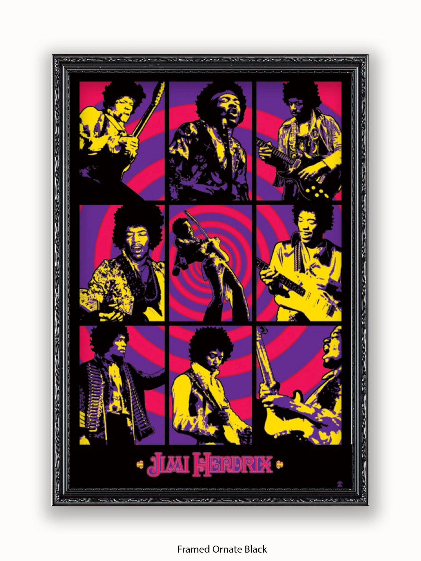 Jimi Hendrix   Purple Haze  Montage Poster