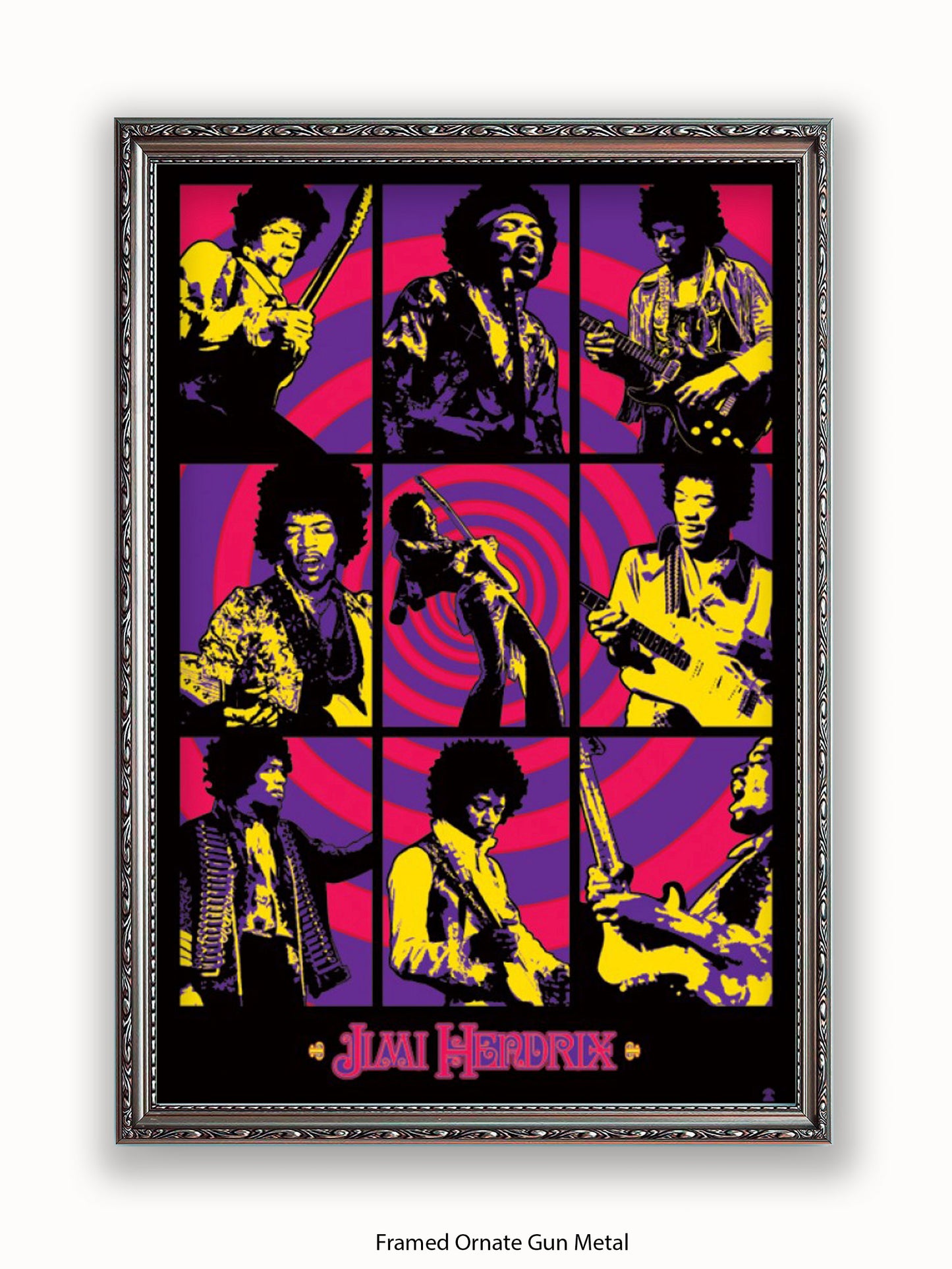 Jimi Hendrix   Purple Haze  Montage Poster