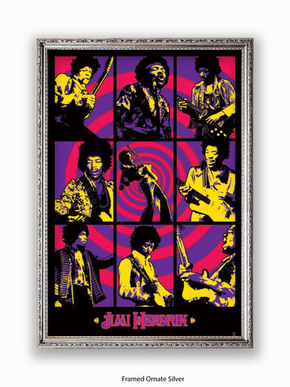 Jimi Hendrix   Purple Haze  Montage Poster