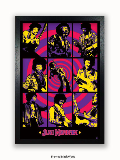 Jimi Hendrix   Purple Haze  Montage Poster