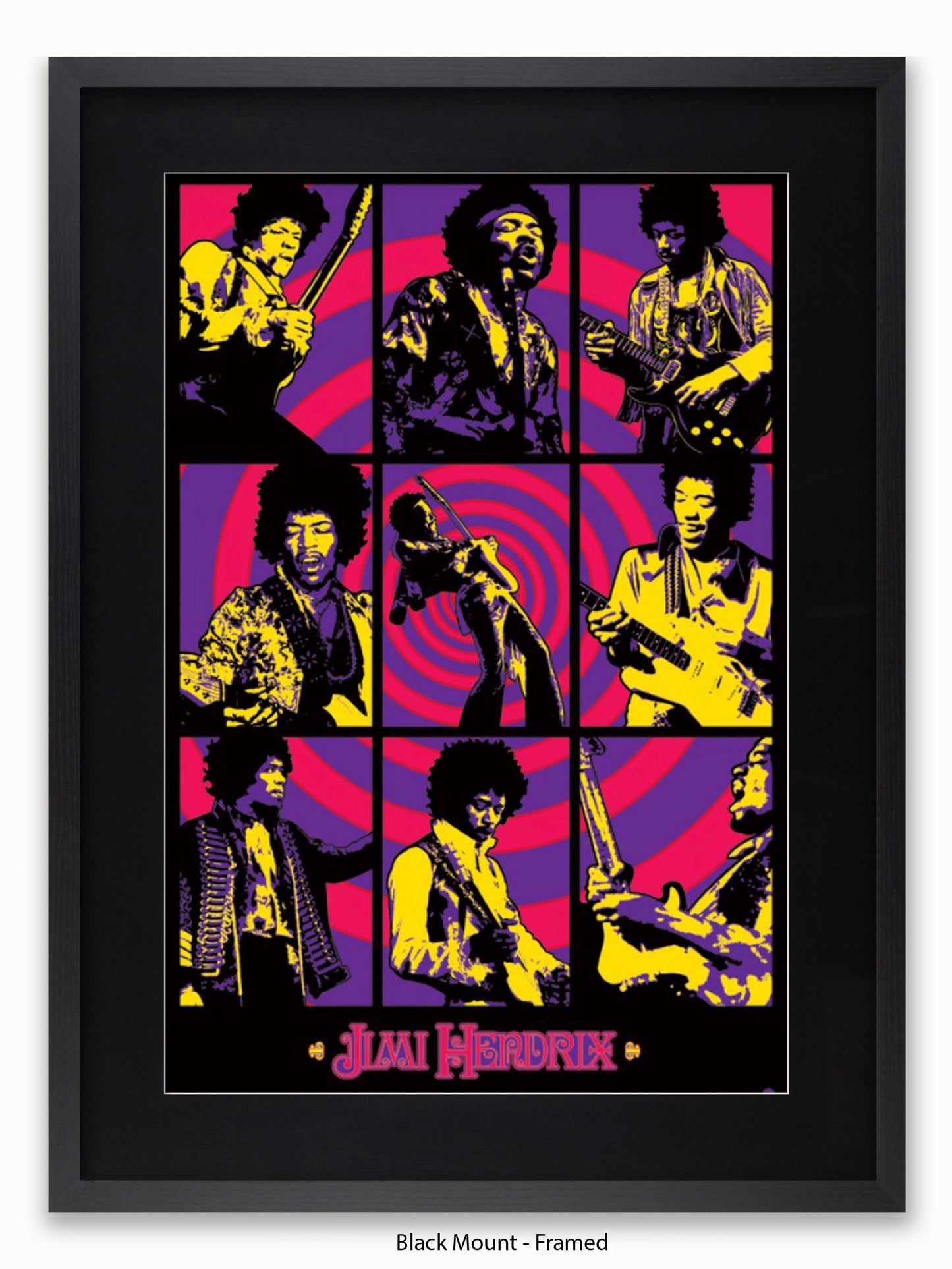 Jimi Hendrix   Purple Haze  Montage Poster