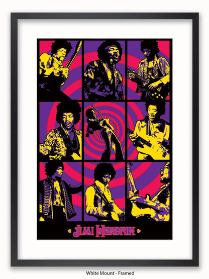 Jimi Hendrix   Purple Haze  Montage Poster