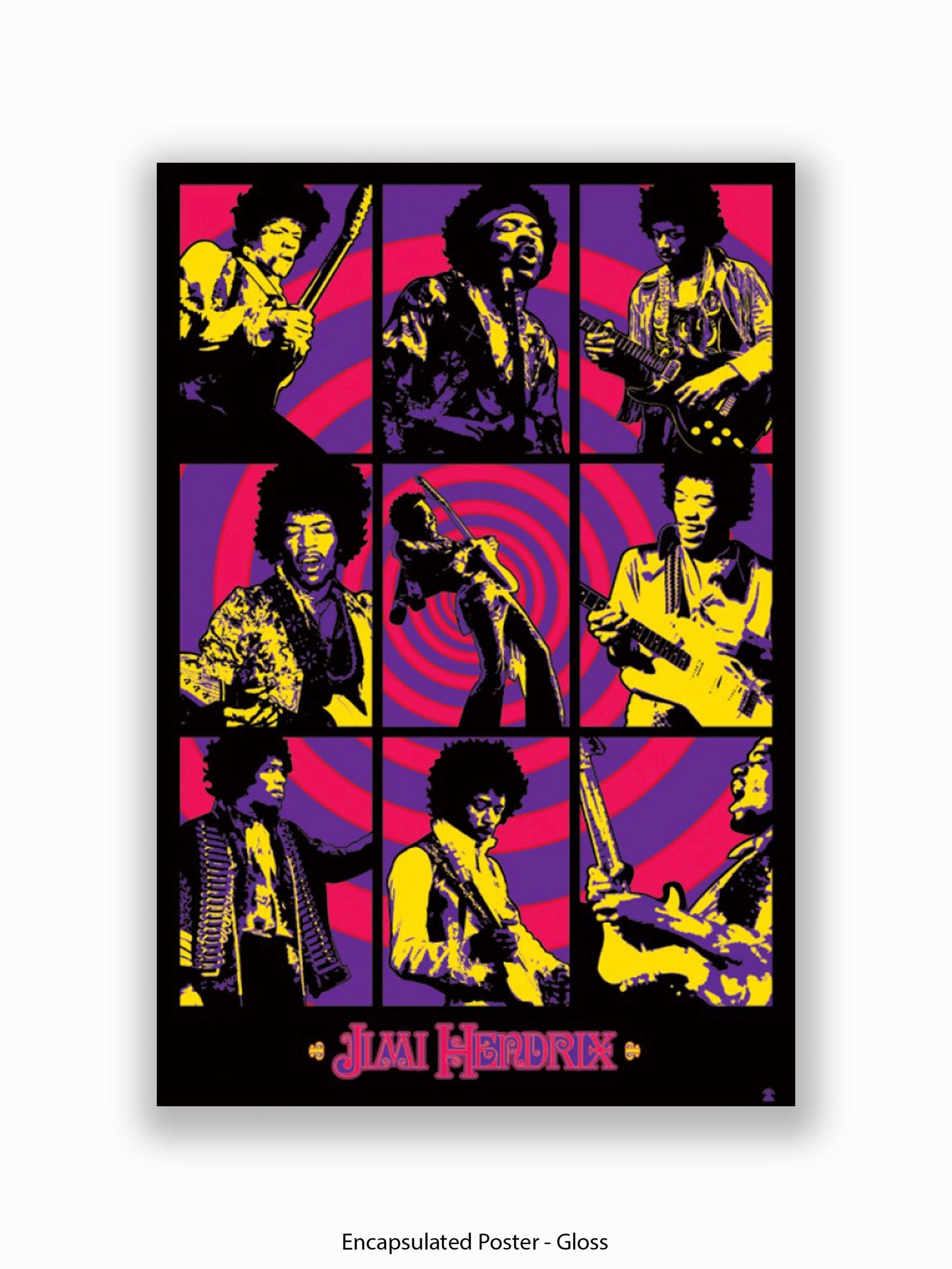 Jimi Hendrix   Purple Haze  Montage Poster