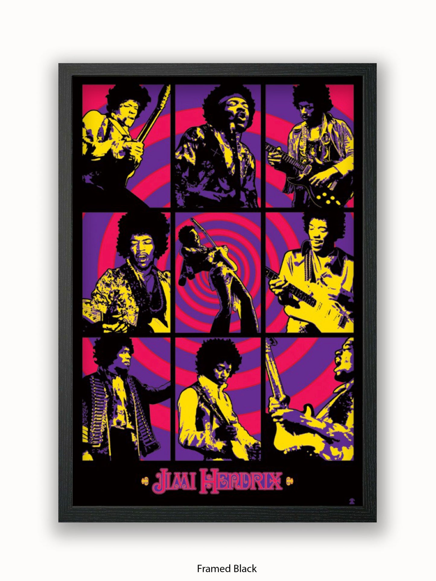 Jimi Hendrix   Purple Haze  Montage Poster