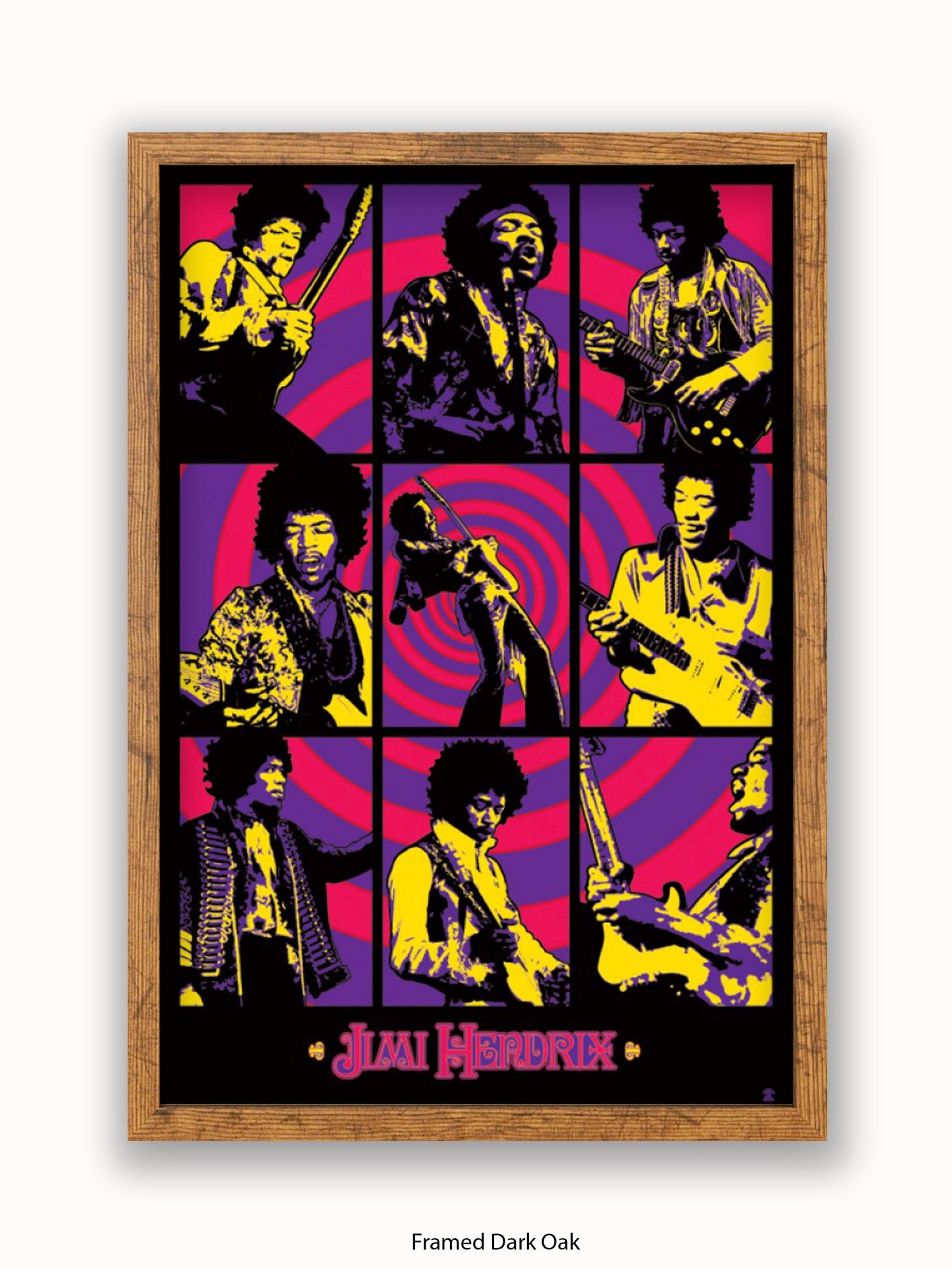 Jimi Hendrix   Purple Haze  Montage Poster