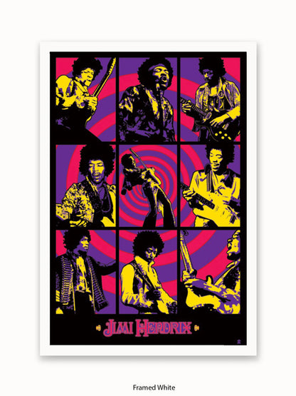 Jimi Hendrix   Purple Haze  Montage Poster