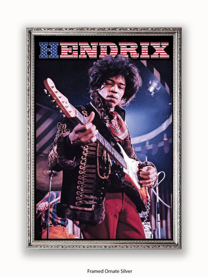 Jimi Hendrix   Stars & Stripes Poster