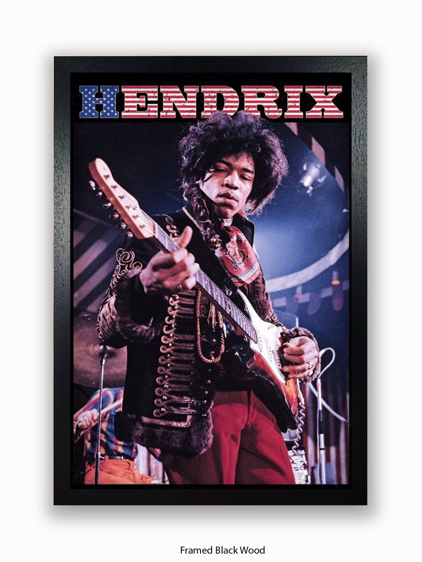 Jimi Hendrix   Stars & Stripes Poster