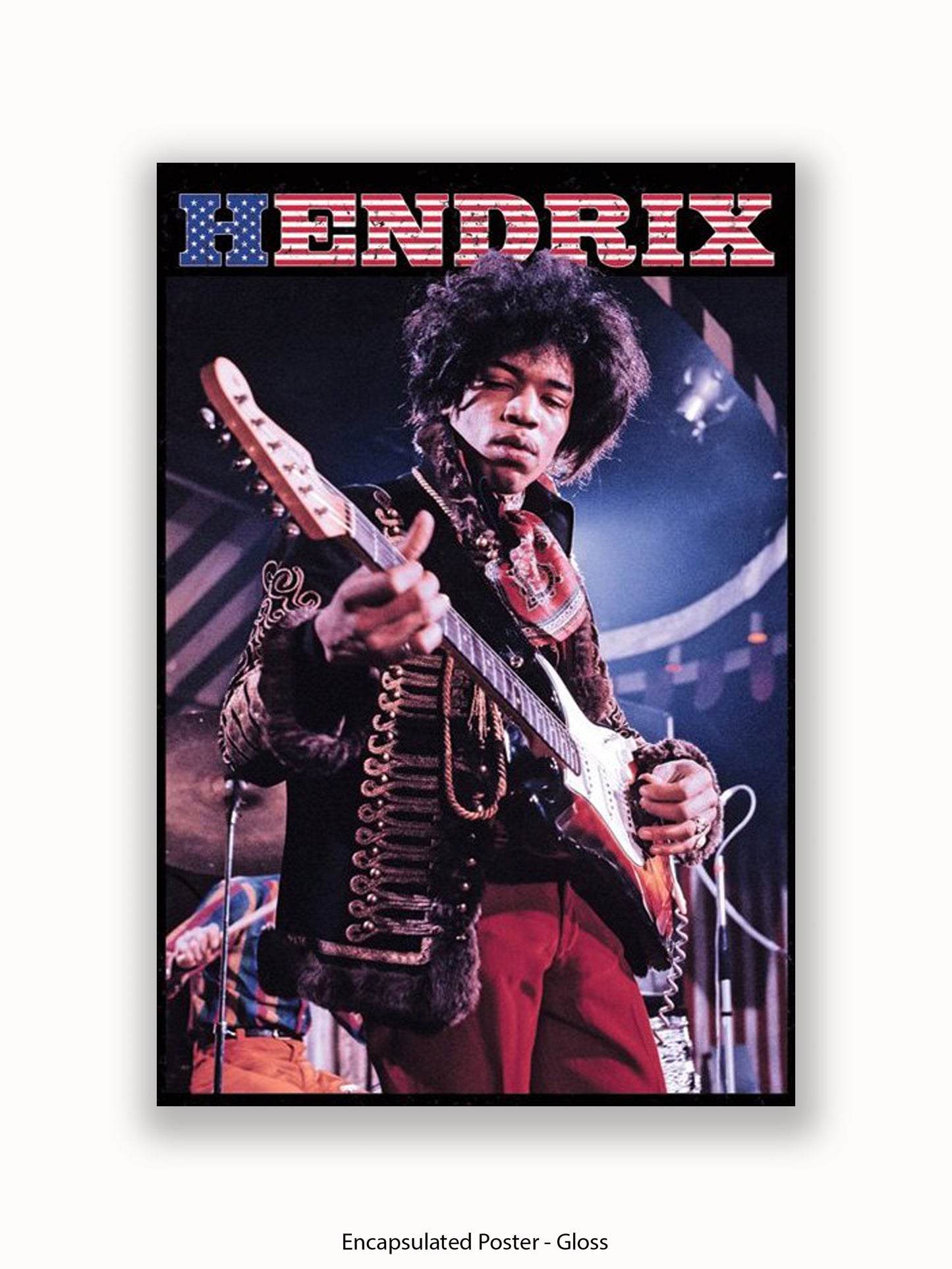 Jimi Hendrix   Stars & Stripes Poster