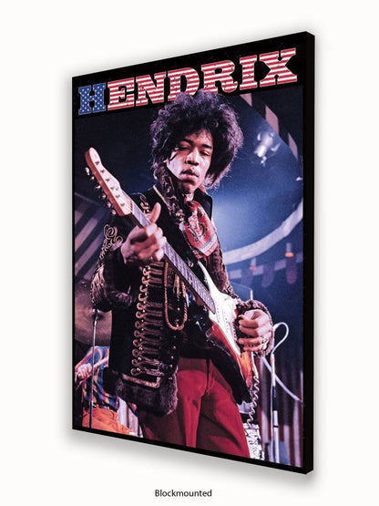 Jimi Hendrix   Stars & Stripes Poster