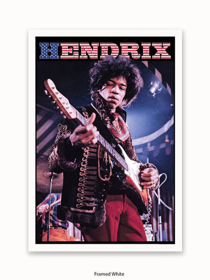 Jimi Hendrix   Stars & Stripes Poster