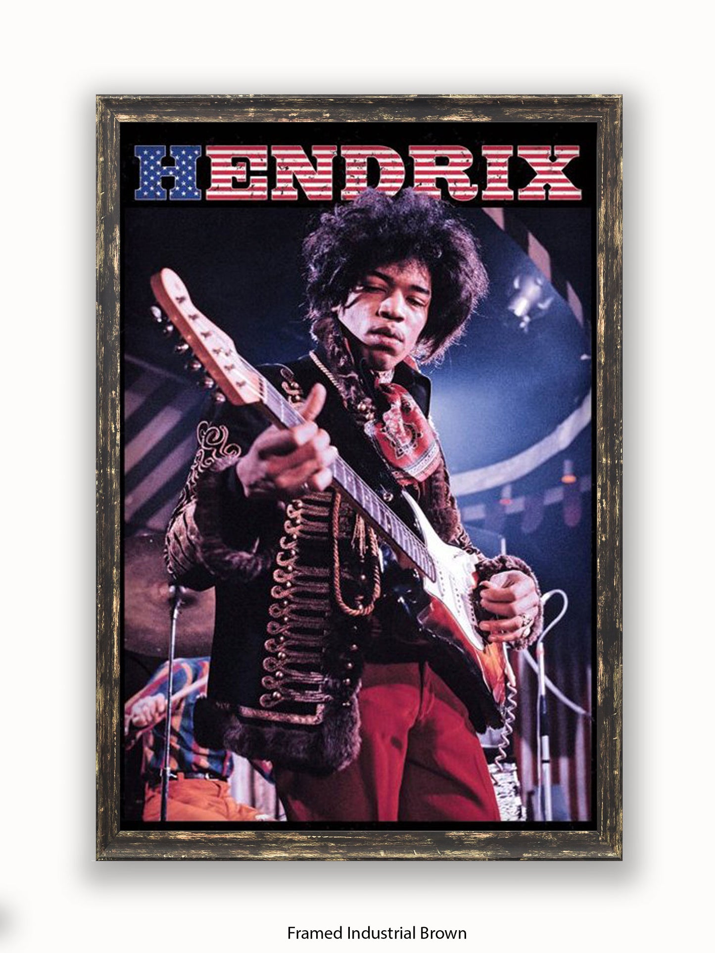 Jimi Hendrix   Stars & Stripes Poster