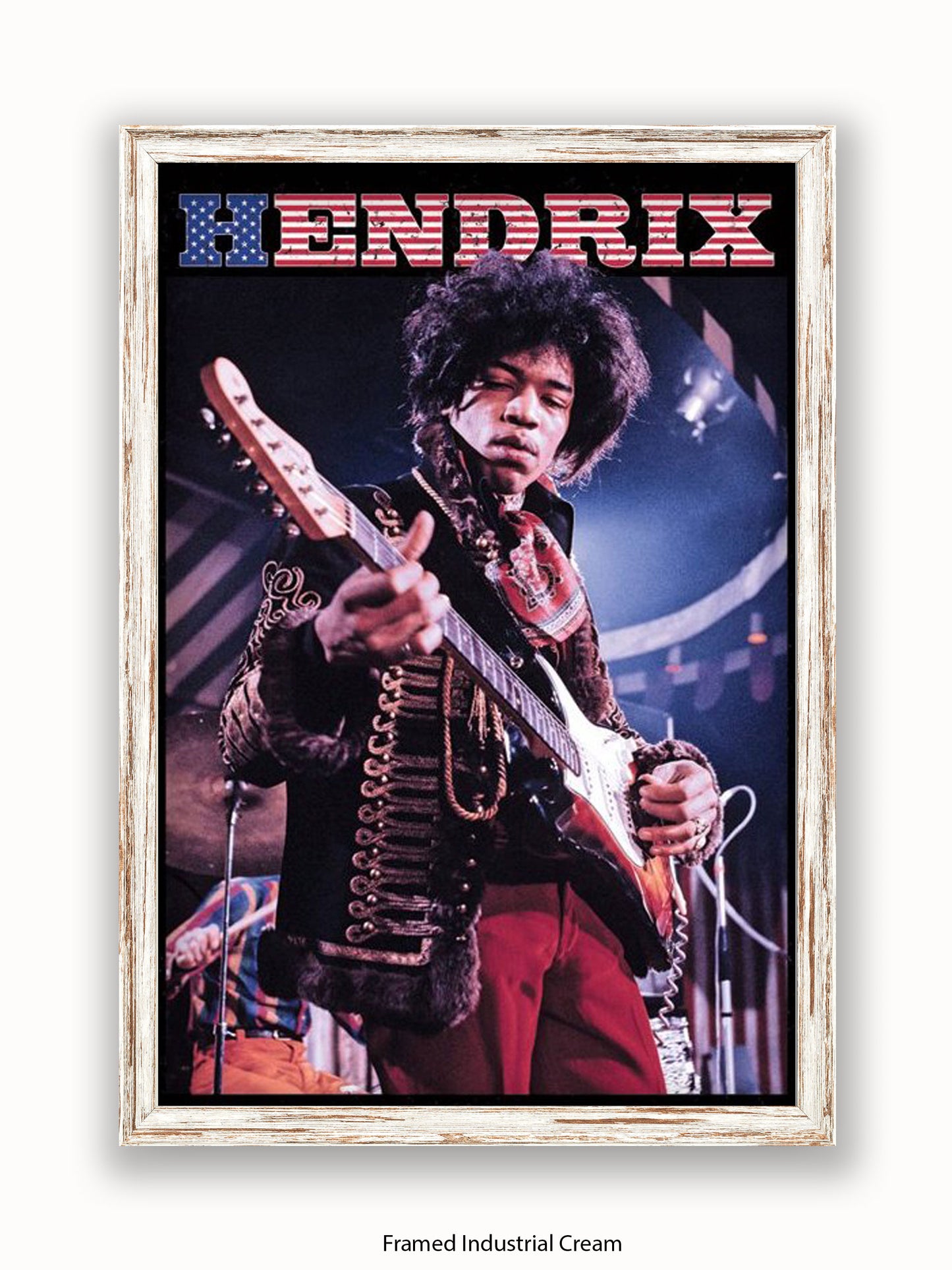 Jimi Hendrix   Stars & Stripes Poster