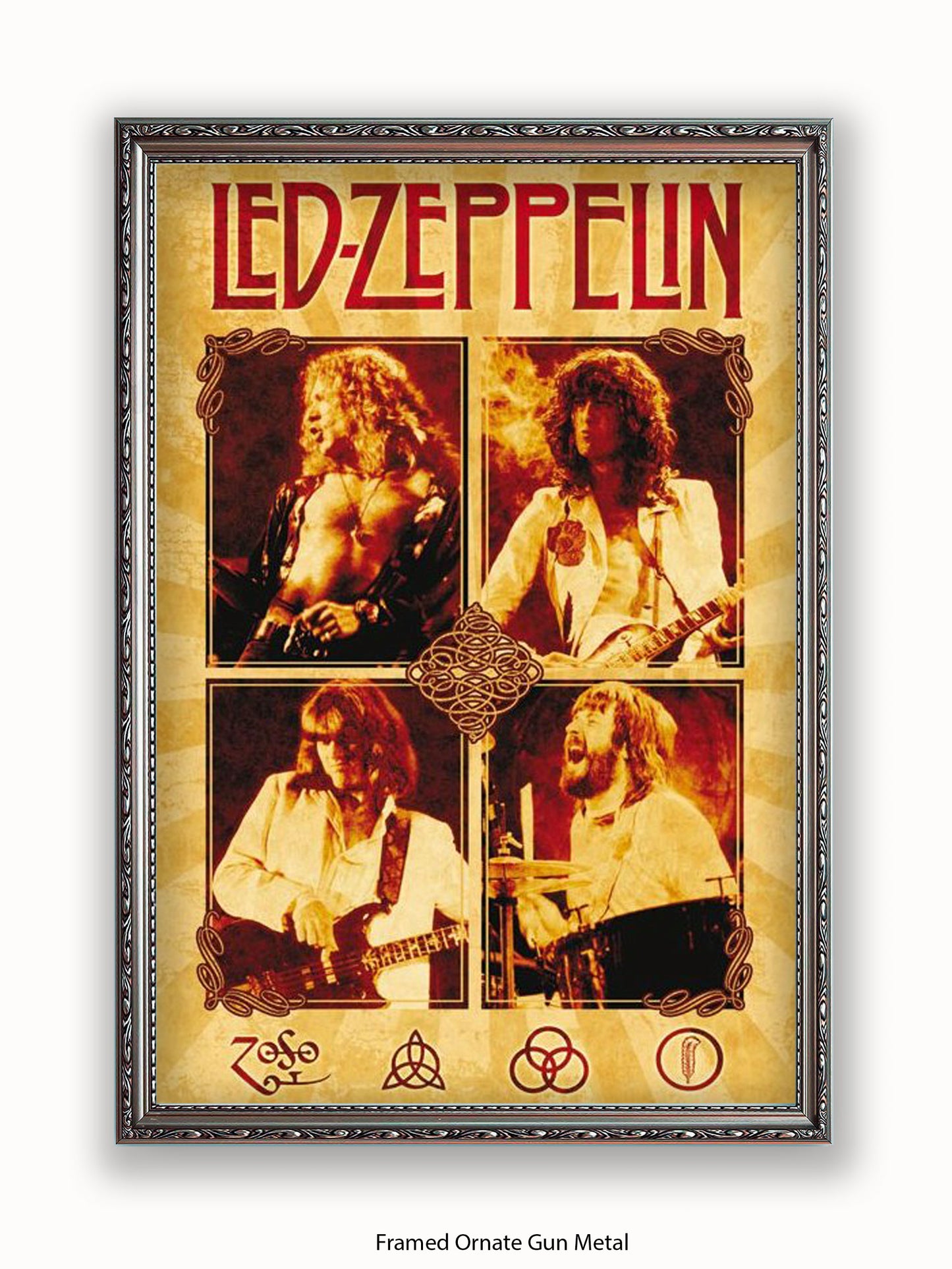 Led Zeppelin   Parchment  Bravado   Cream Poster