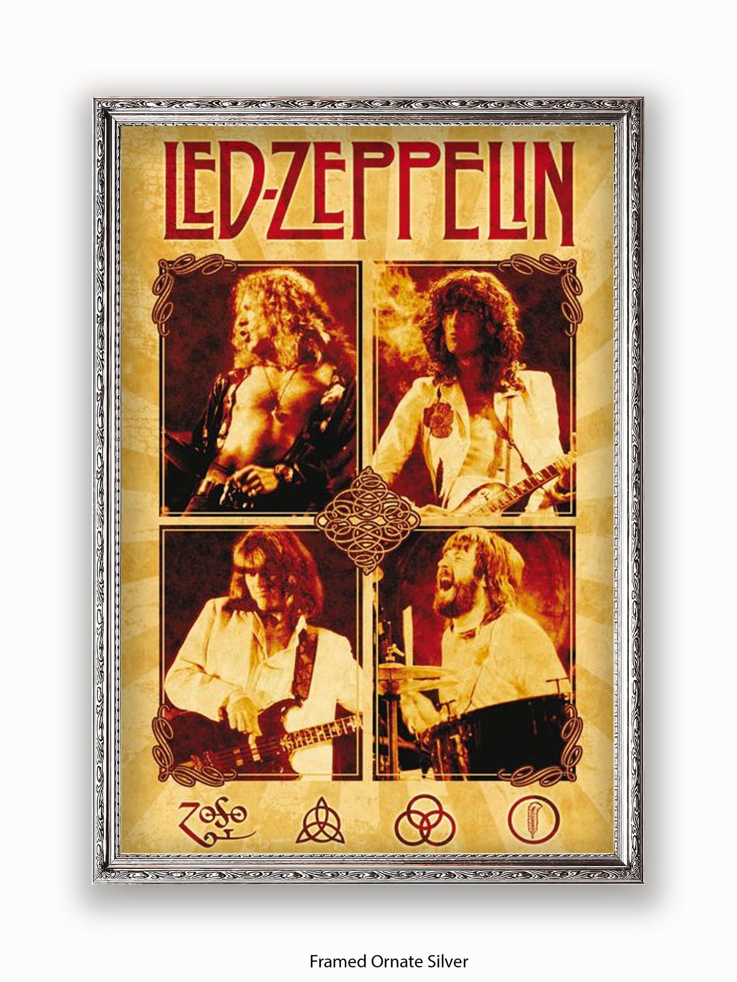 Led Zeppelin   Parchment  Bravado   Cream Poster