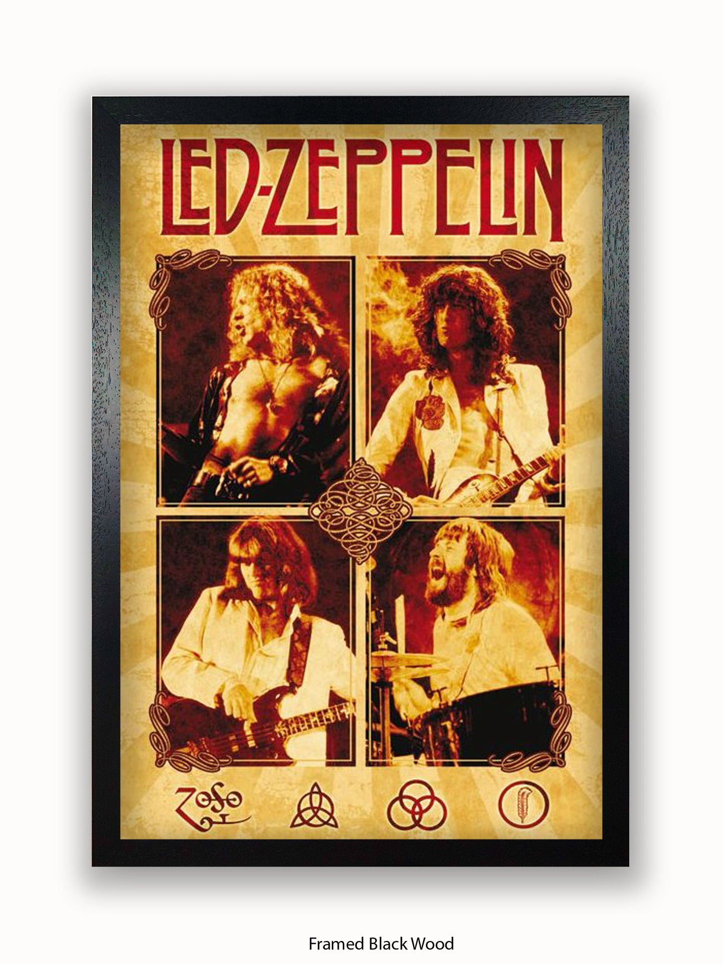 Led Zeppelin   Parchment  Bravado   Cream Poster