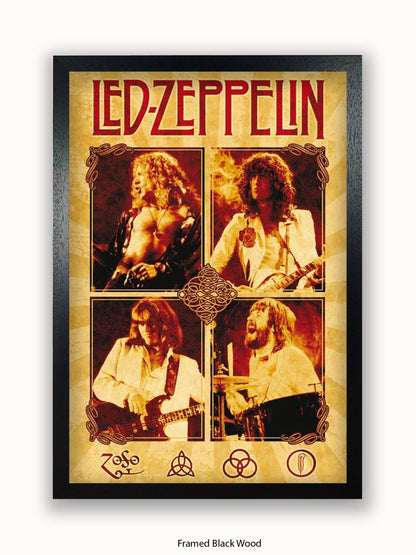 Led Zeppelin   Parchment  Bravado   Cream Poster