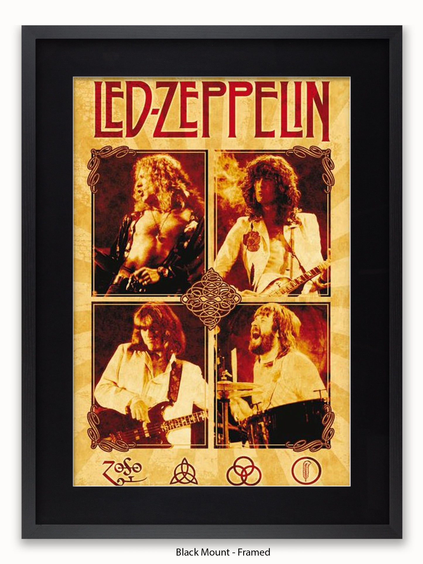 Led Zeppelin   Parchment  Bravado   Cream Poster