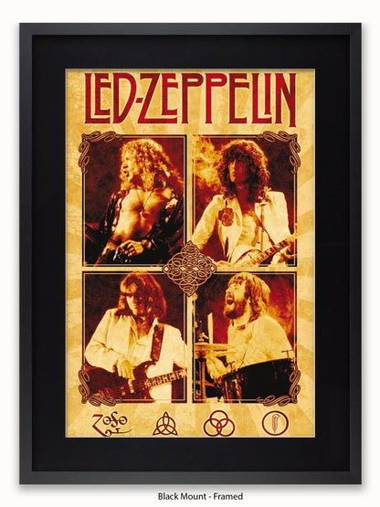 Led Zeppelin   Parchment  Bravado   Cream Poster