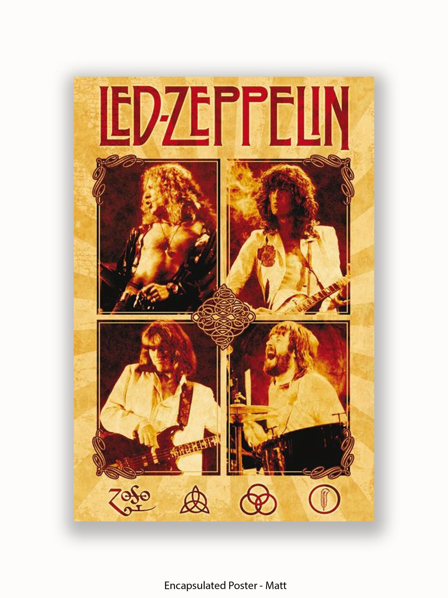 Led Zeppelin   Parchment  Bravado   Cream Poster