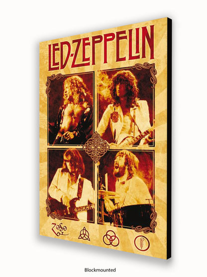 Led Zeppelin   Parchment  Bravado   Cream Poster