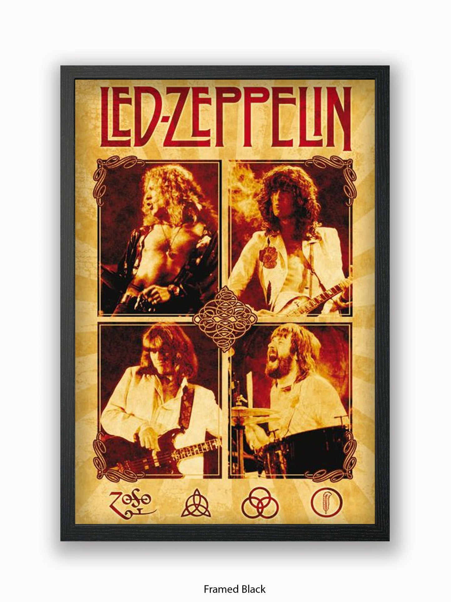 Led Zeppelin   Parchment  Bravado   Cream Poster