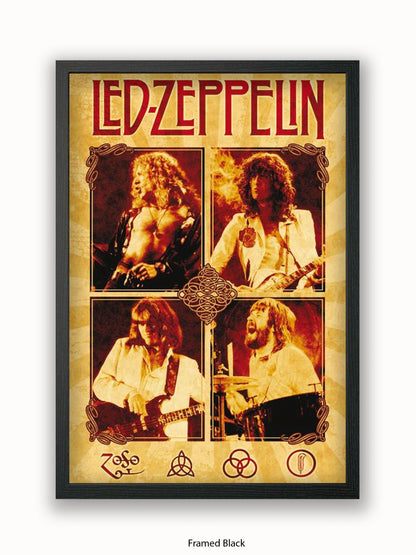 Led Zeppelin   Parchment  Bravado   Cream Poster