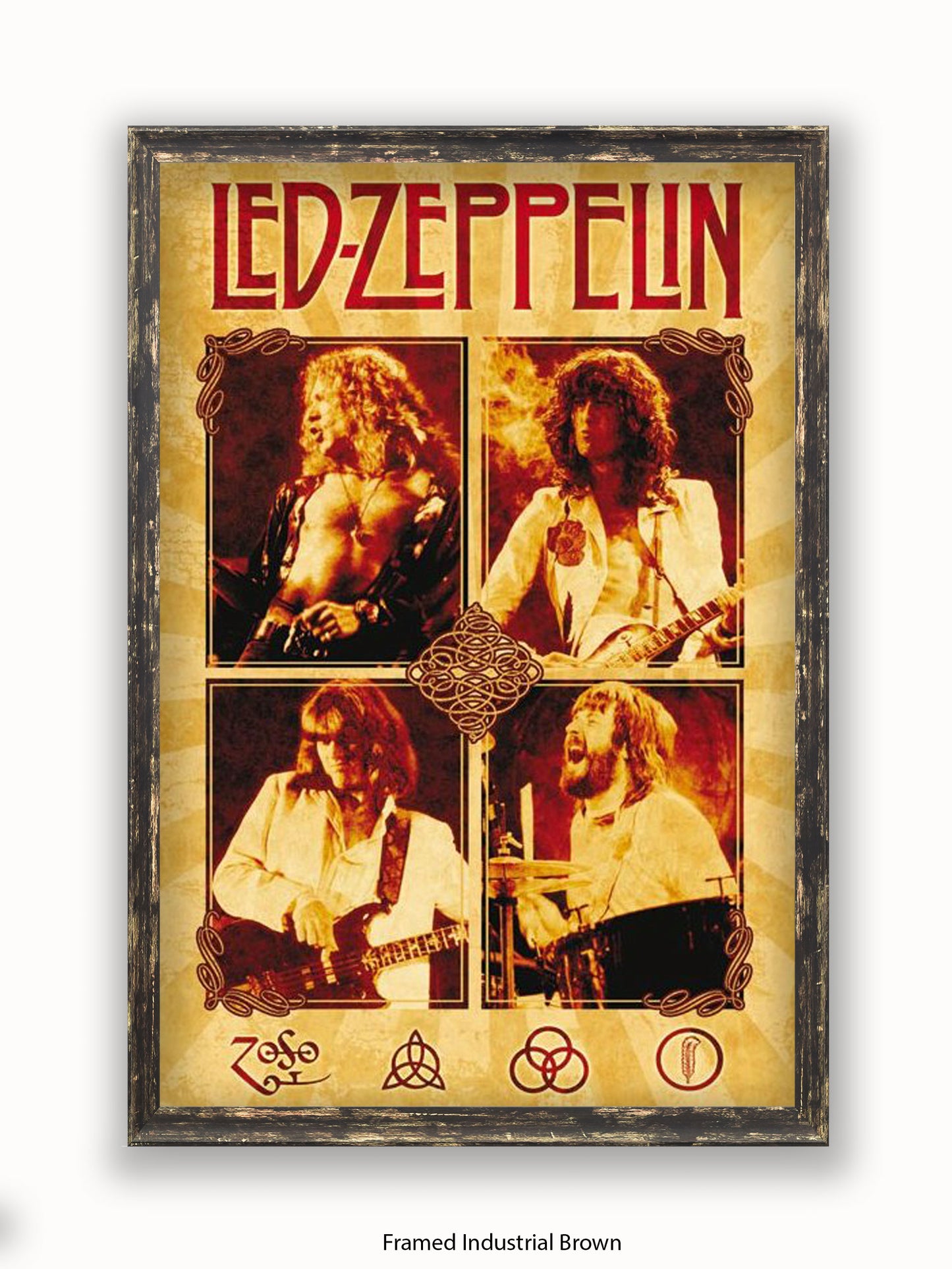 Led Zeppelin   Parchment  Bravado   Cream Poster