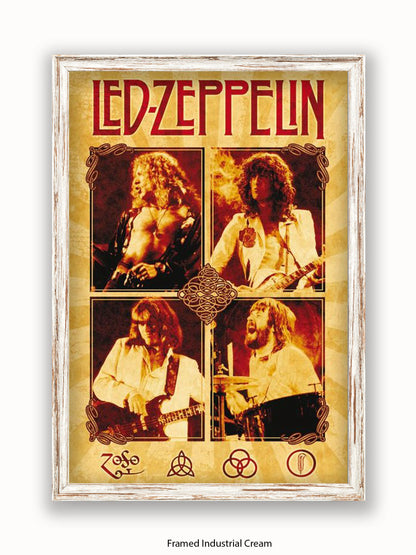 Led Zeppelin   Parchment  Bravado   Cream Poster