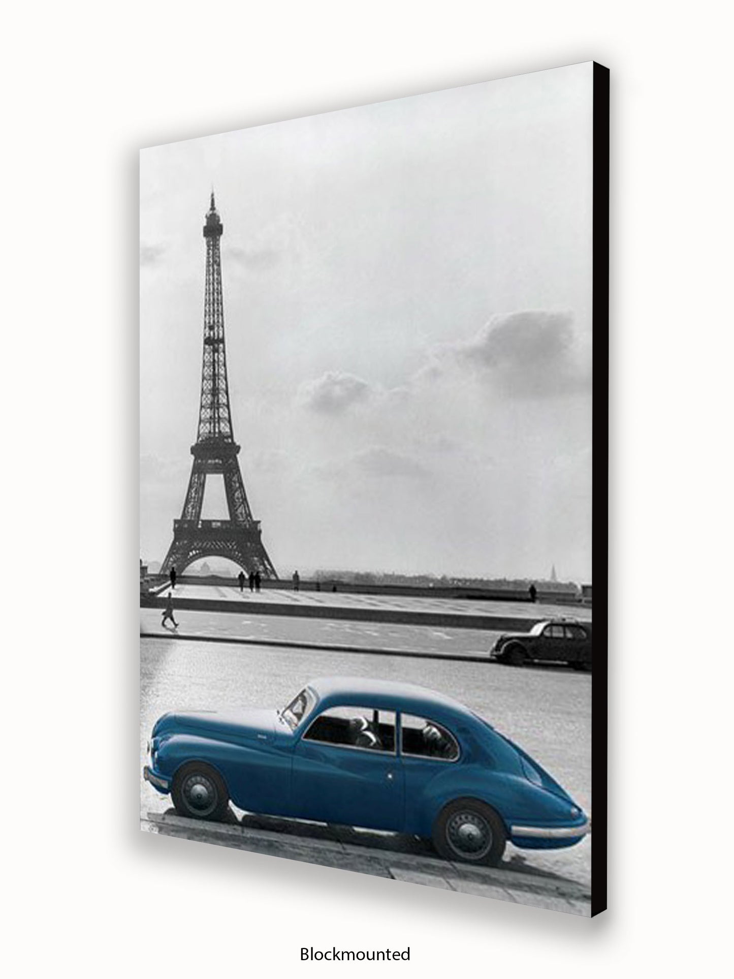 Paris  Eiffel Tower  Blue Car poster