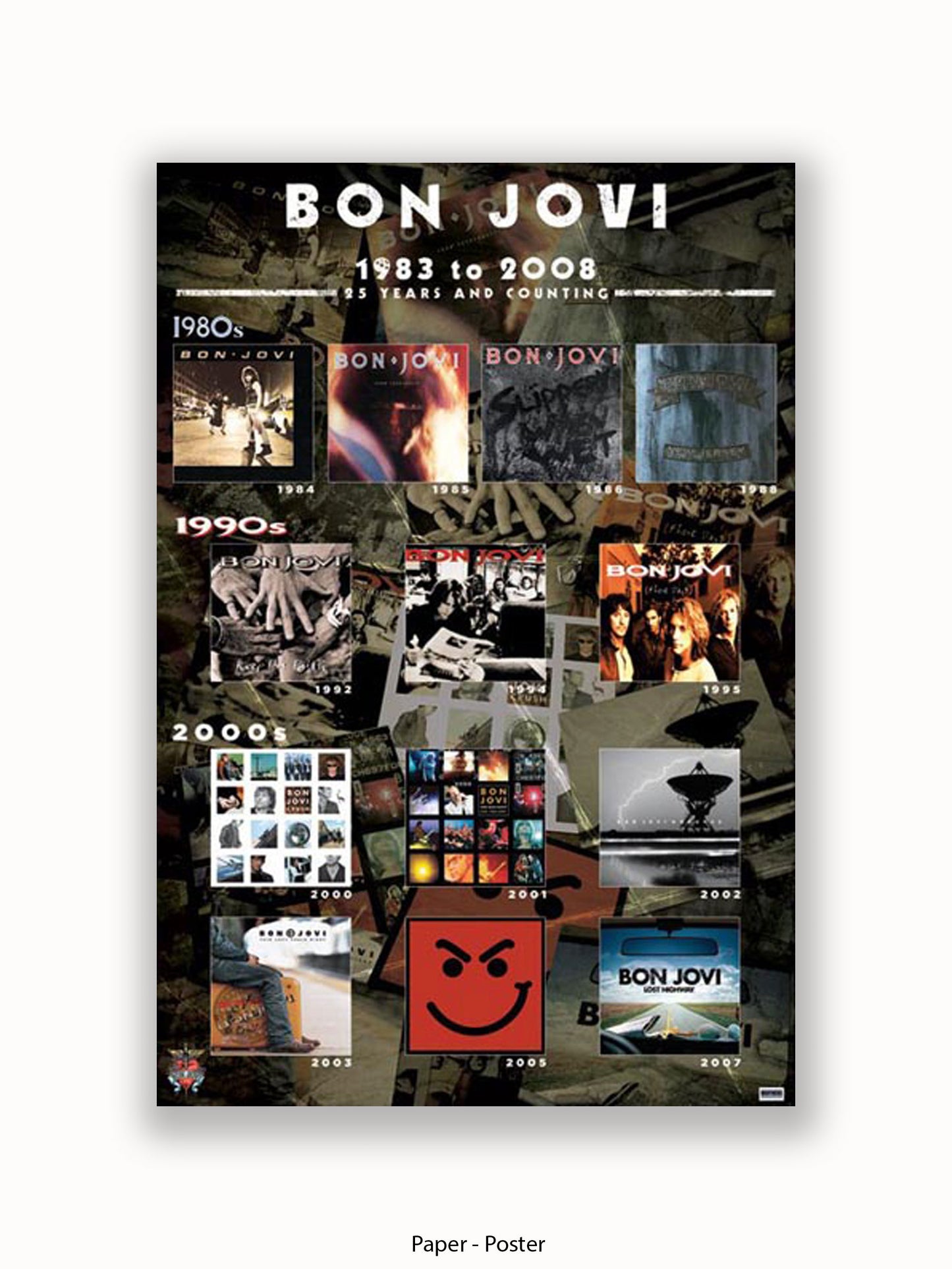 Bon Jovi   Album Covers Poster