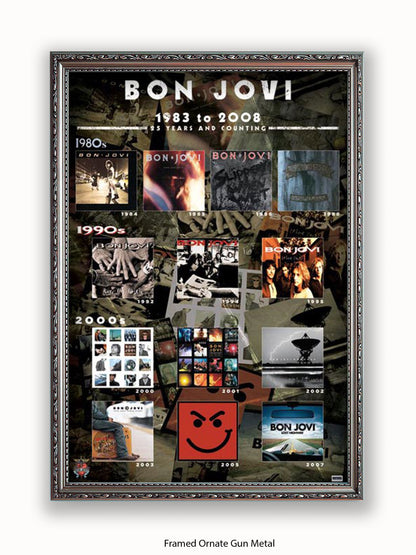 Bon Jovi   Album Covers Poster