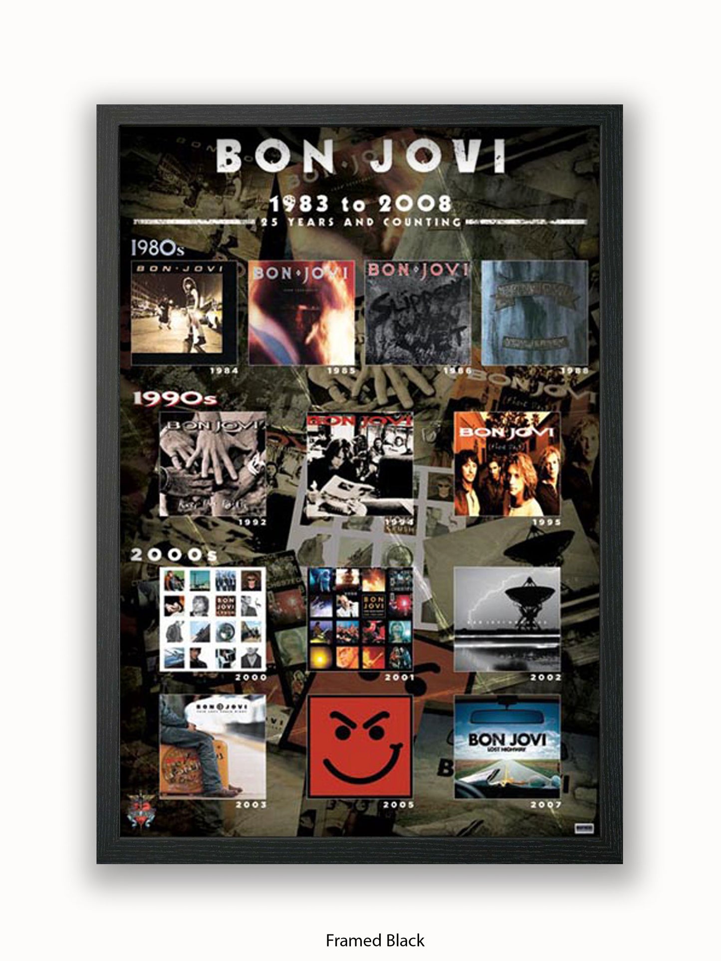 Bon Jovi   Album Covers Poster