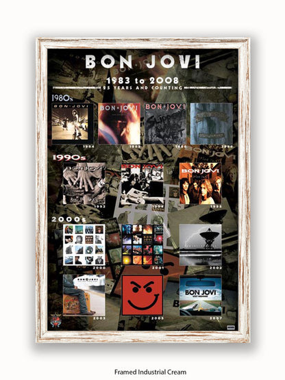 Bon Jovi   Album Covers Poster