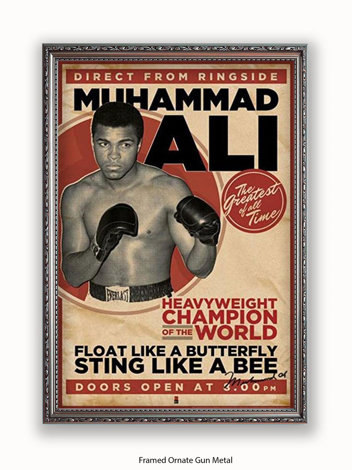 Muhammad Ali  Vintage  Float Like A Butterfly Sting Like A Bee Poster