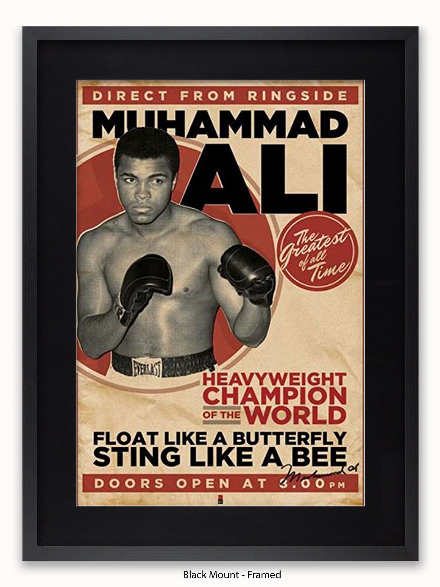 Muhammad Ali  Vintage  Float Like A Butterfly Sting Like A Bee Poster