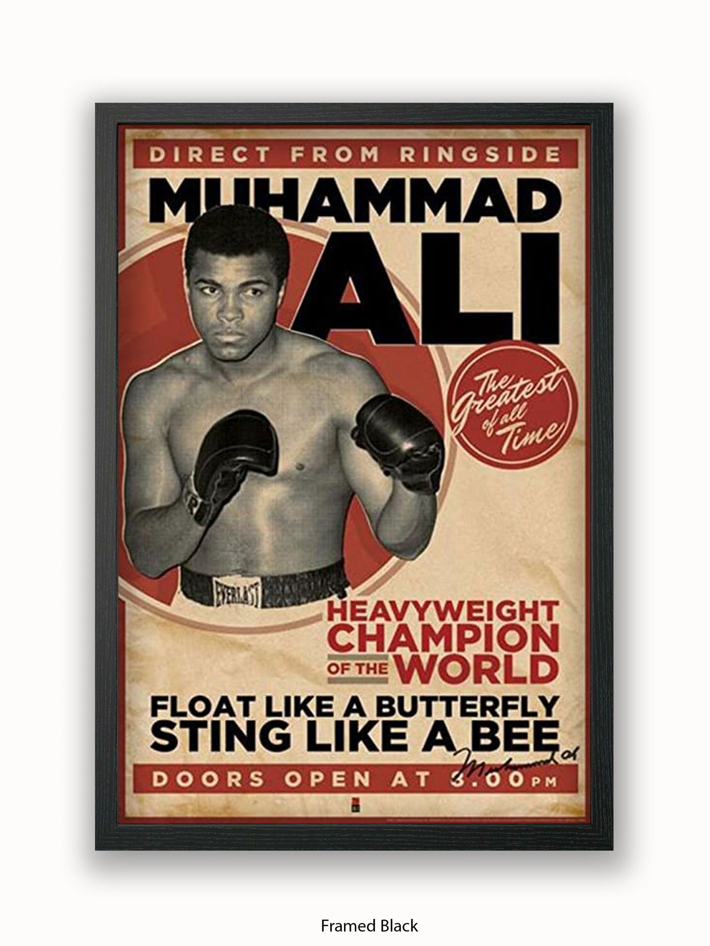 Muhammad Ali  Vintage  Float Like A Butterfly Sting Like A Bee Poster