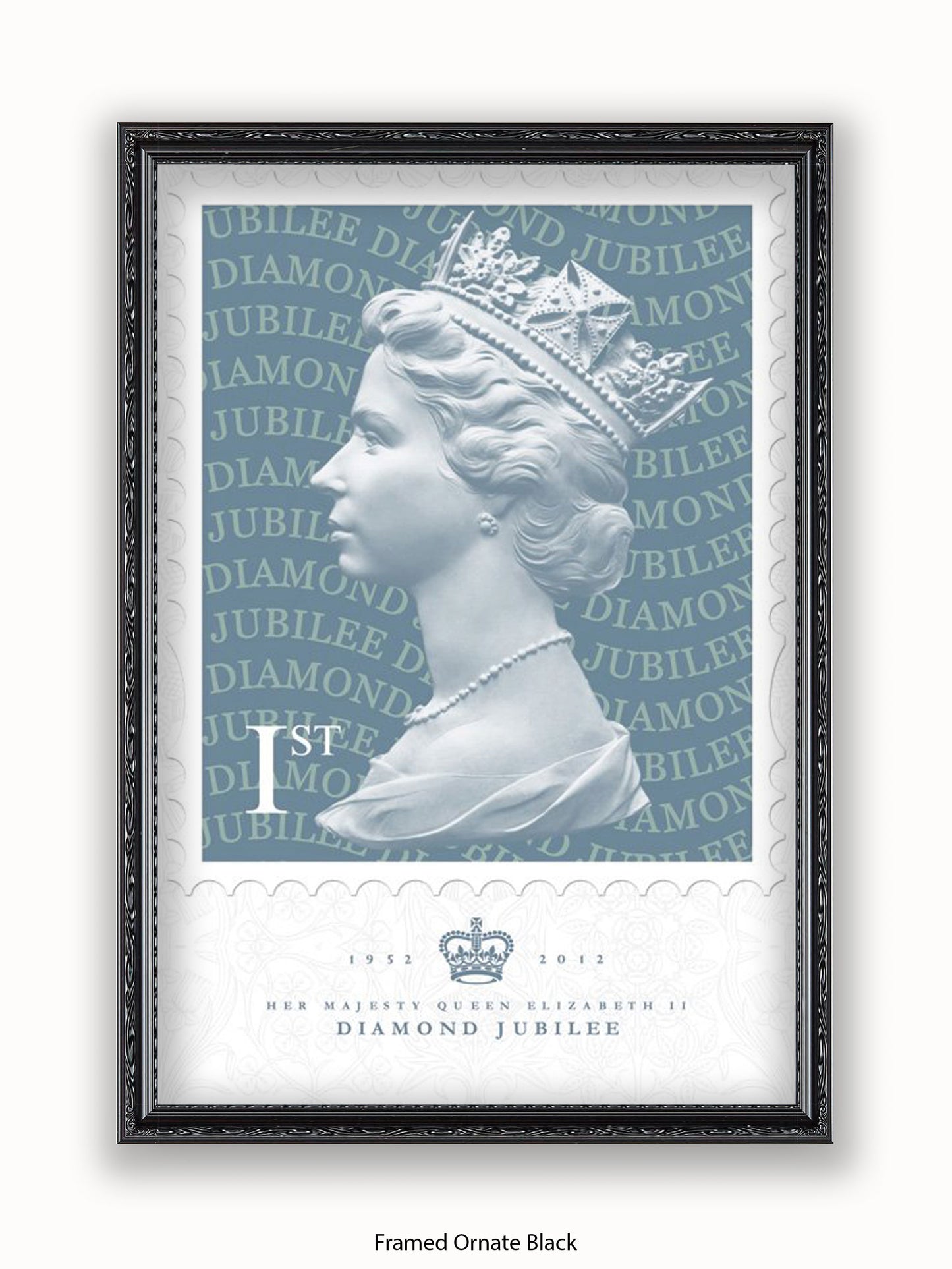 Queen  Elizabeth II  Diamond Jubilee Stamp Poster