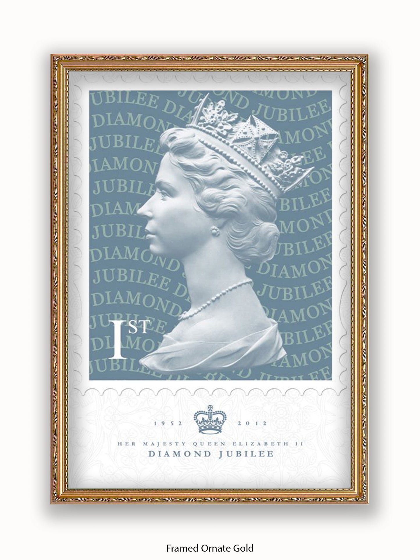 Queen  Elizabeth II  Diamond Jubilee Stamp Poster