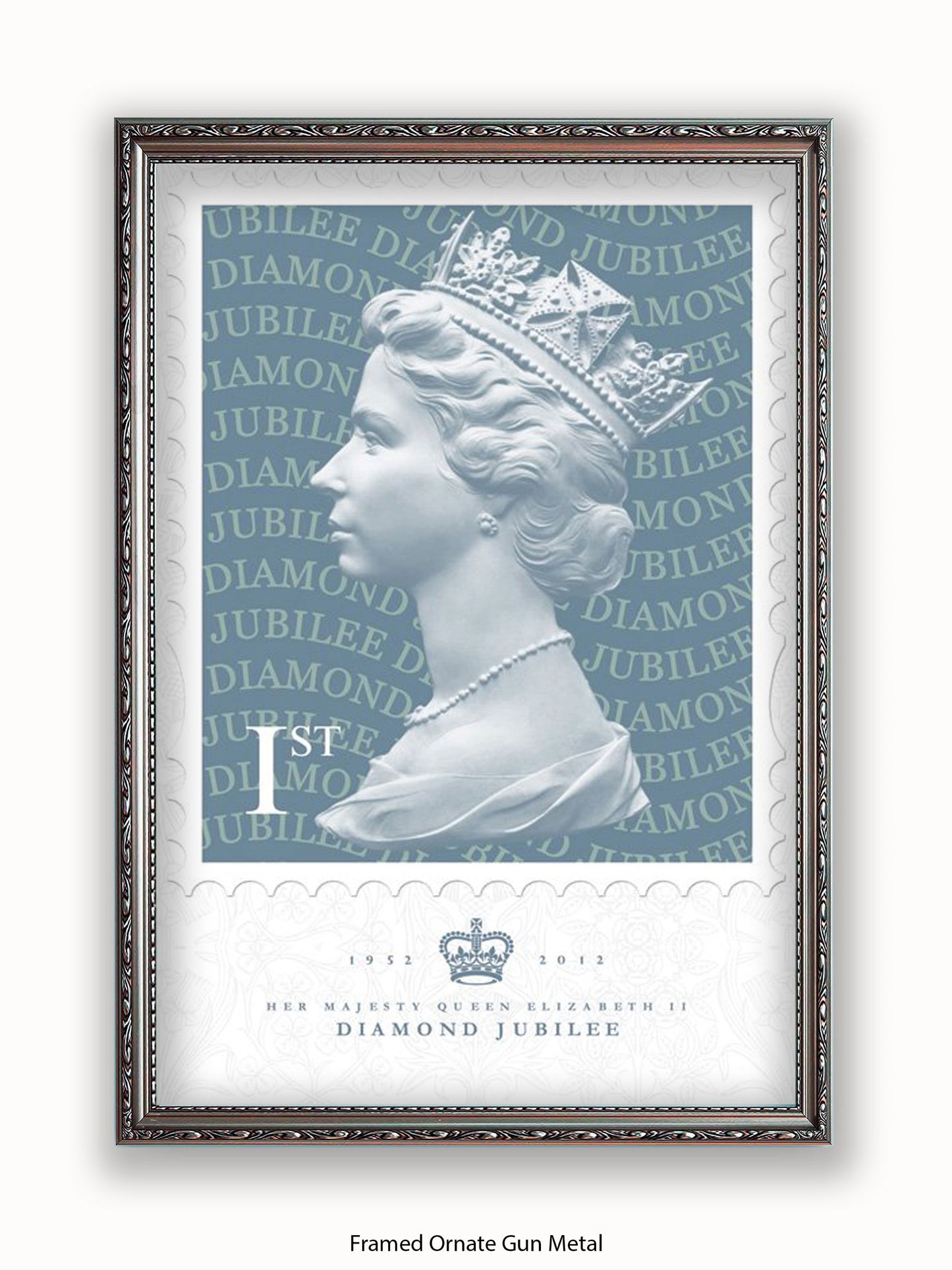 Queen  Elizabeth II  Diamond Jubilee Stamp Poster