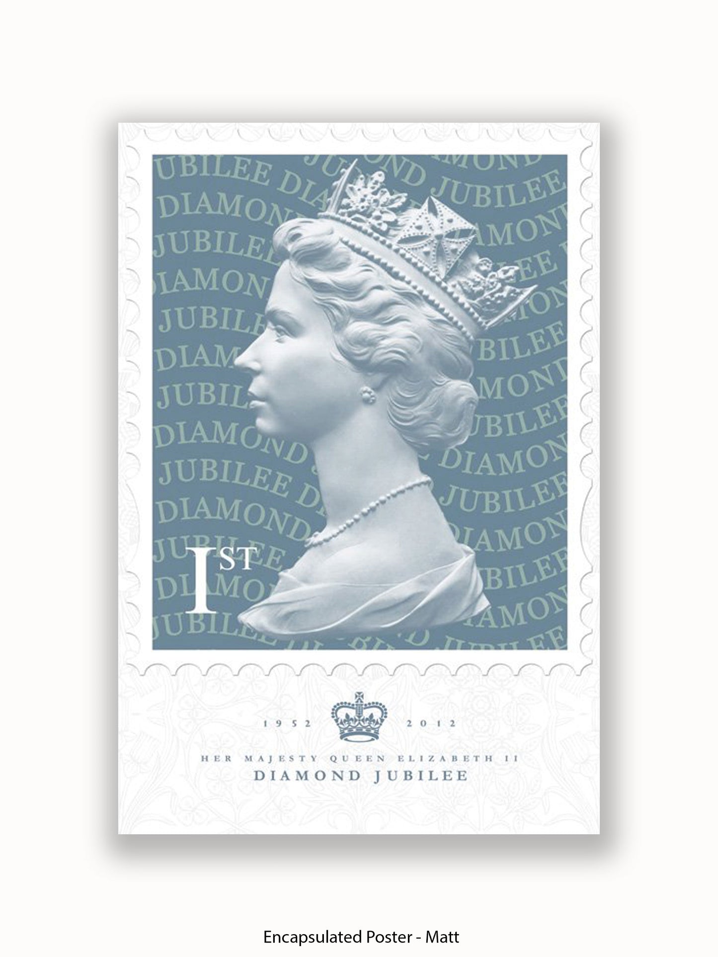 Queen  Elizabeth II  Diamond Jubilee Stamp Poster