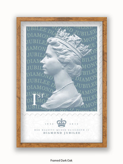 Queen  Elizabeth II  Diamond Jubilee Stamp Poster