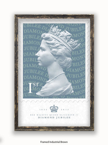 Queen  Elizabeth II  Diamond Jubilee Stamp Poster