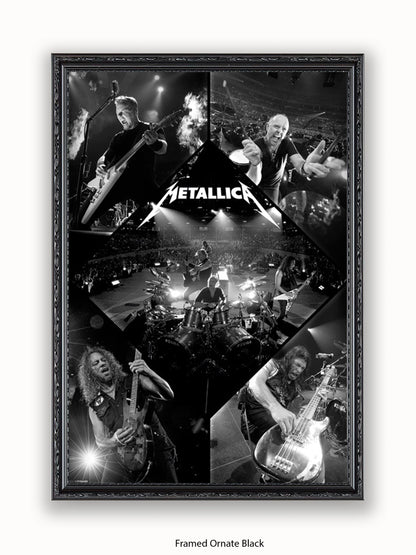 Metallica  b/w Collage Poster