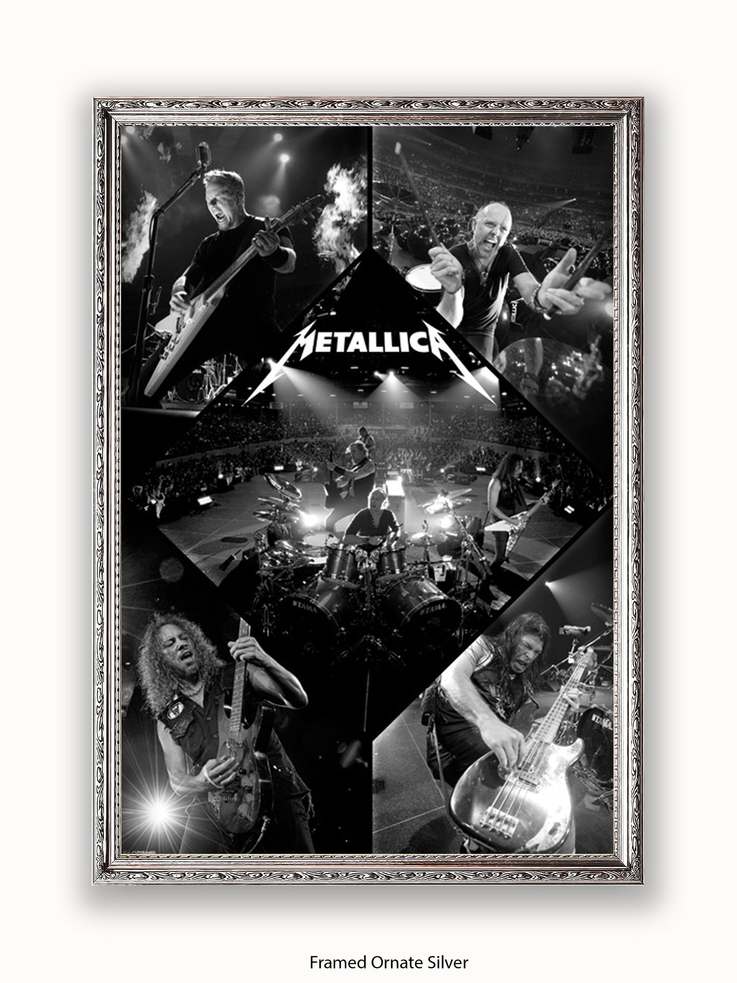 Metallica  b/w Collage Poster