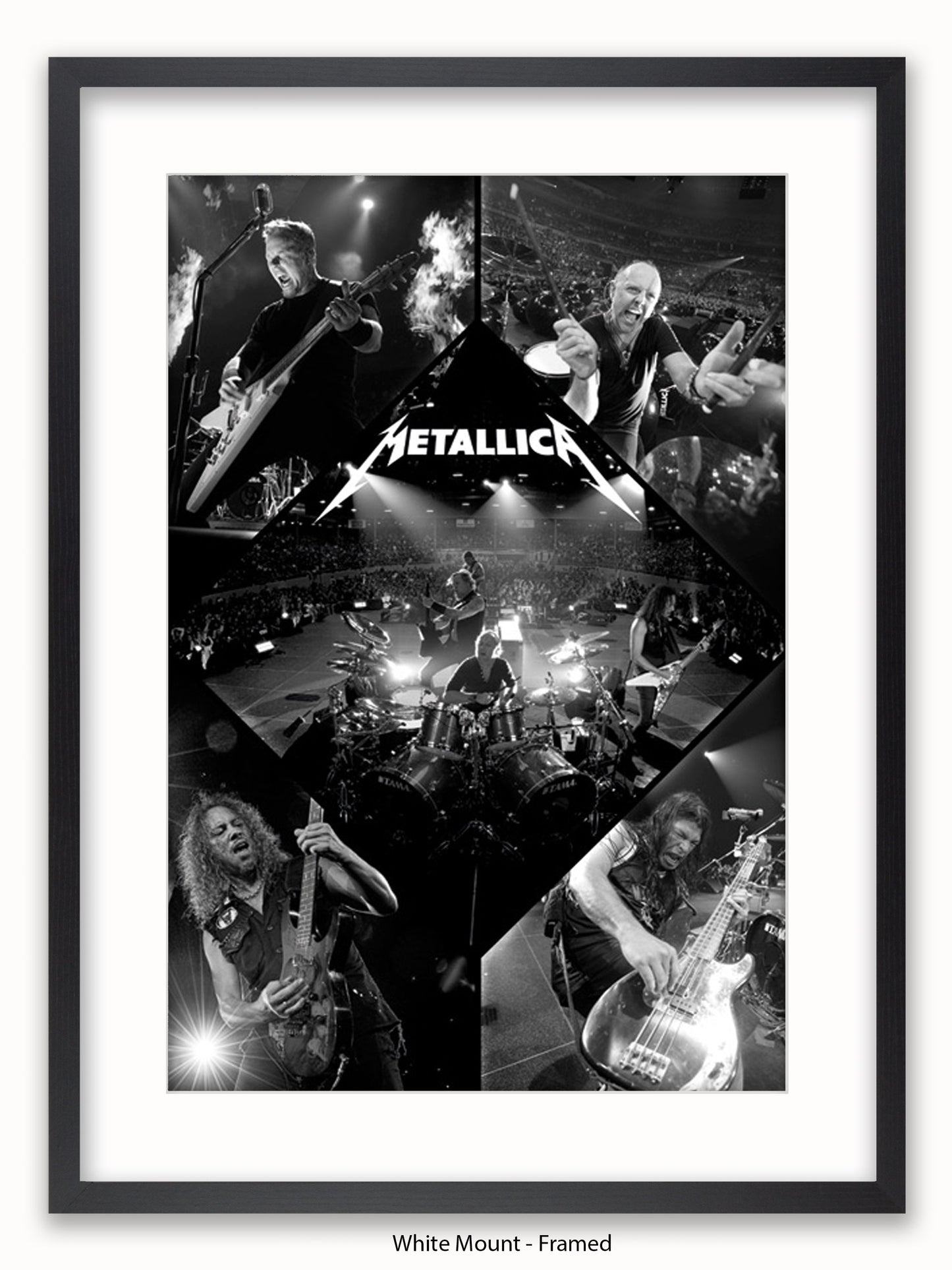 Metallica  b/w Collage Poster