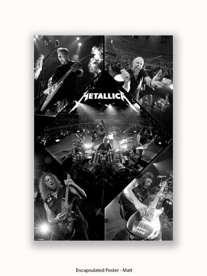 Metallica  b/w Collage Poster